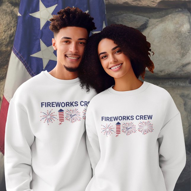 Fireworks Crew Fourth of July Independence Day Sweatshirt (Creator Uploaded)