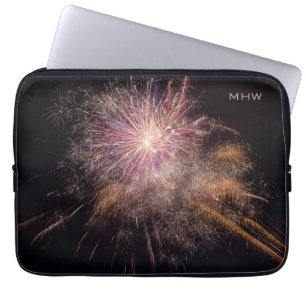Fireworks custom monogram laptop sleeves