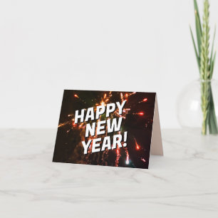 Fireworks Design New Year  Invitation