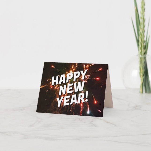 Fireworks Design New Year  Invitation (Front)