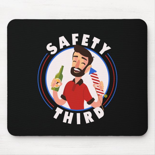 Fireworks Director 4th July Safety Third  Mouse Pad (Front)