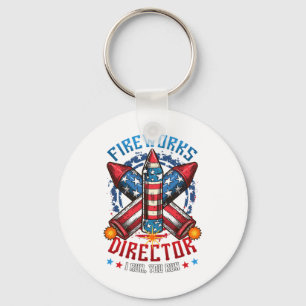 Fireworks Director I Run You Run 4th Of July Indep Key Ring