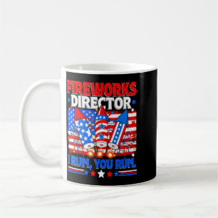 Fireworks Director Run Run 4th Of July Men Boys Coffee Mug