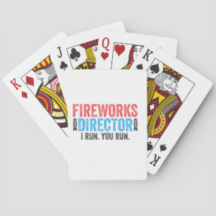 Fireworks Director T-Shirt 4th of July Shirt Playing Cards