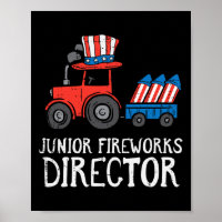 Fireworks Director Tractor 4th Of July Boys Kids