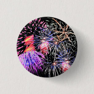 Fireworks Display 3 Cm Round Badge