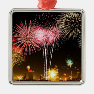 Fireworks display--celebration!  metal tree decoration