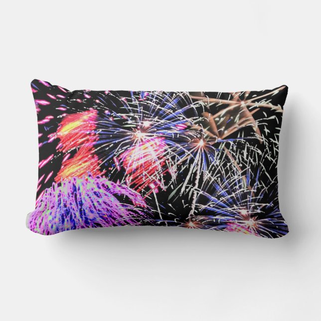Fireworks Display Lumbar Cushion (Front)