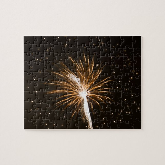 Fireworks display on Savannah River Jigsaw Puzzle (Horizontal)