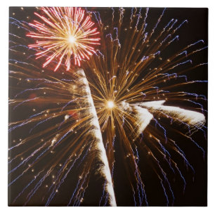 Fireworks display on Savannah River Tile