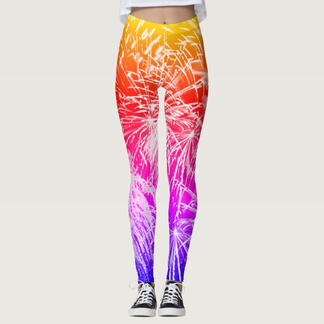 Fireworks Display, Patriotic, Ipanema Leggings (Front)