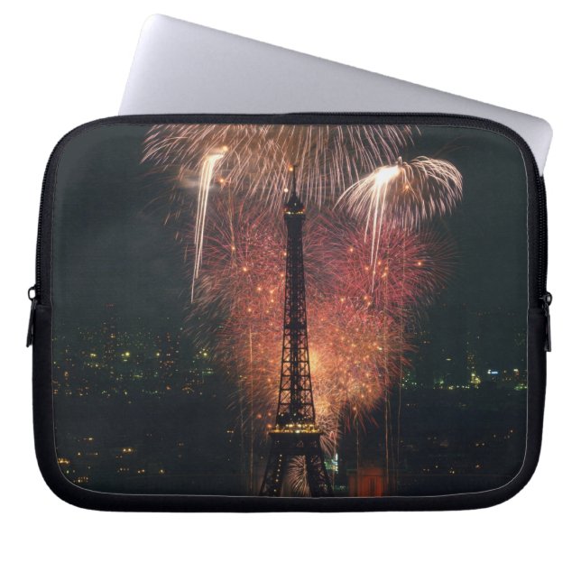Fireworks, Eiffel Tower, Paris, France Laptop Sleeve (Front)