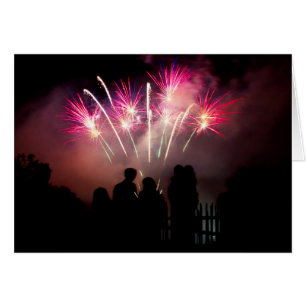 Fireworks enjoyed by family