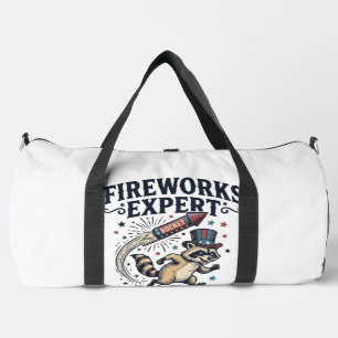 Fireworks Expert Racoon Vintage Fourth of July Sh Duffle Bag