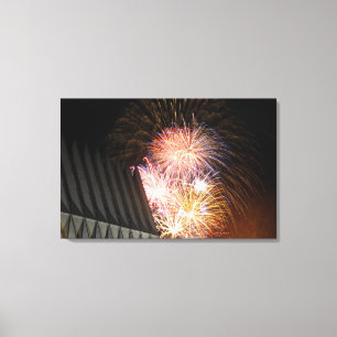 Fireworks explode canvas print
