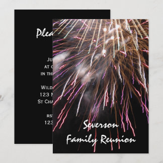 Fireworks Family Reunion Invitation
