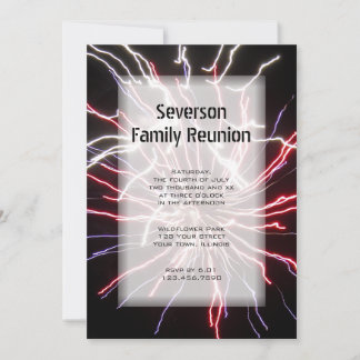 Fireworks Family Reunion Invitation
