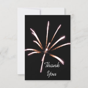 Fireworks Flat Thank You Note Card
