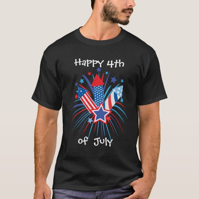 Fireworks for July 4th  T-Shirt (Front)