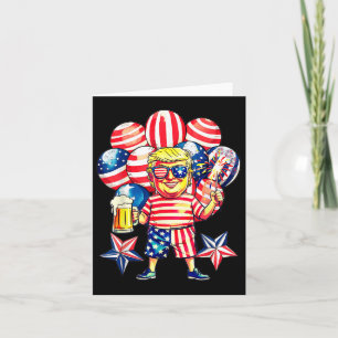 Fireworks Funny Trump Patriotic American Happy 4th Card