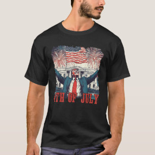 Fireworks Funny Trump Patriotic American Happy 4th T-Shirt