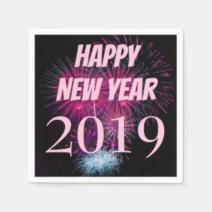 Fireworks Galore New Years Party Napkin