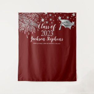 Fireworks Graduation Cap - Tassel Class of 2023 Tapestry