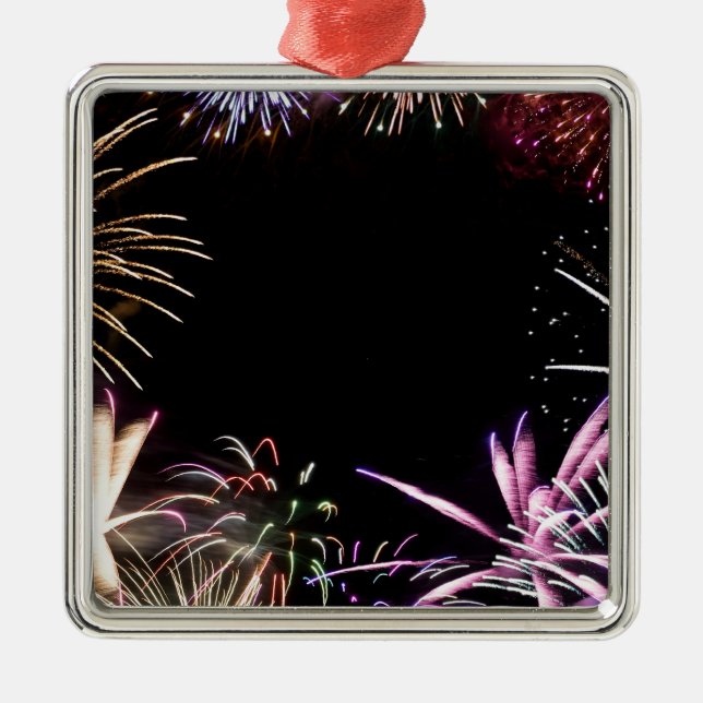 Fireworks Grand Finale Metal Tree Decoration (Front)