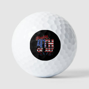 Fireworks Happy 4th of July US Flag American 4th o Golf Balls