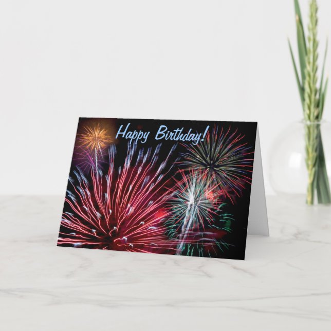 Fireworks, Happy Birthday! Card (Front)