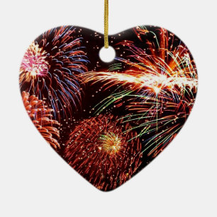 Fireworks Heart Ornament