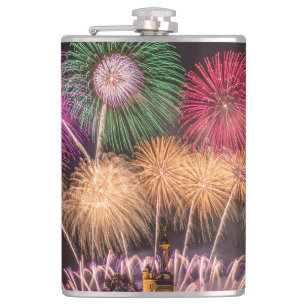 fireworks hip flask