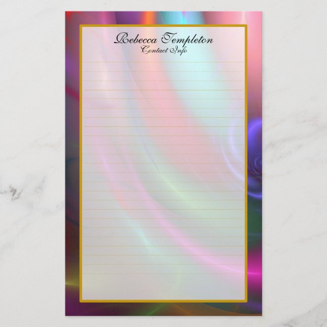 Fireworks III Fine Lined Stationery (Front)