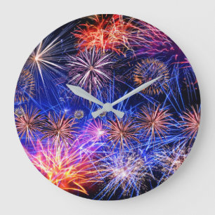Fireworks image for Round (Large) Wall Clock