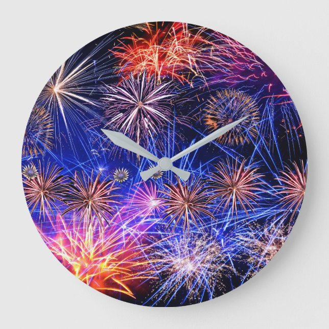 Fireworks image for Round (Large) Wall Clock (Front)