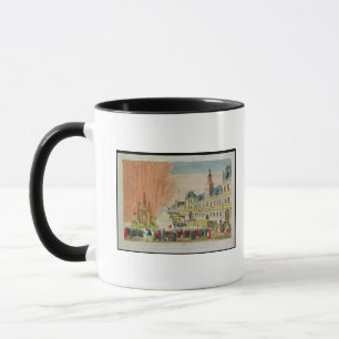 Fireworks in front of the Hotel de Ville in Paris Mug