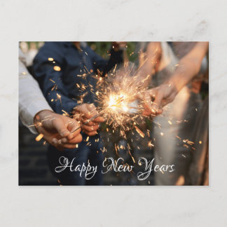 fireworks in hand postcard