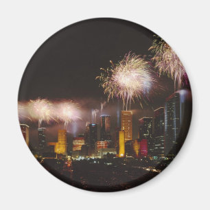 Fireworks in Houston Texas Magnet