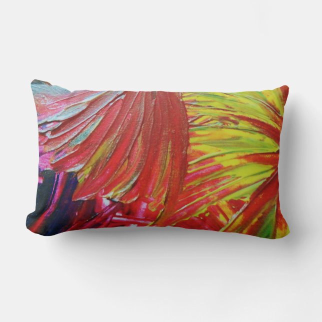 FIREWORKS IN RED - Stunning BOLD Home Decor Pillow (Front)