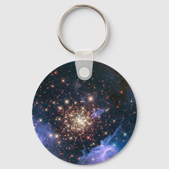 Fireworks in Space Key Ring (Front)