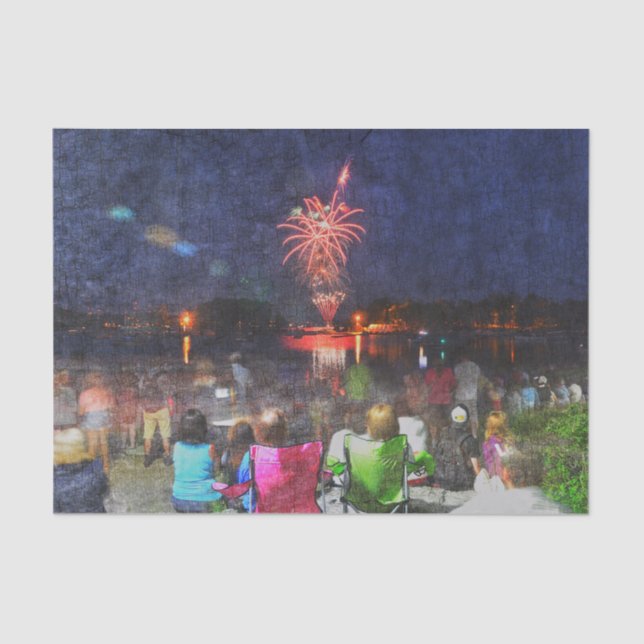 Fireworks Independence Day 4th Of July Tissue Paper (Front)