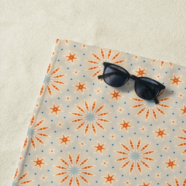 Fireworks-Inspired Pattern - Beach Towel (In Situ)
