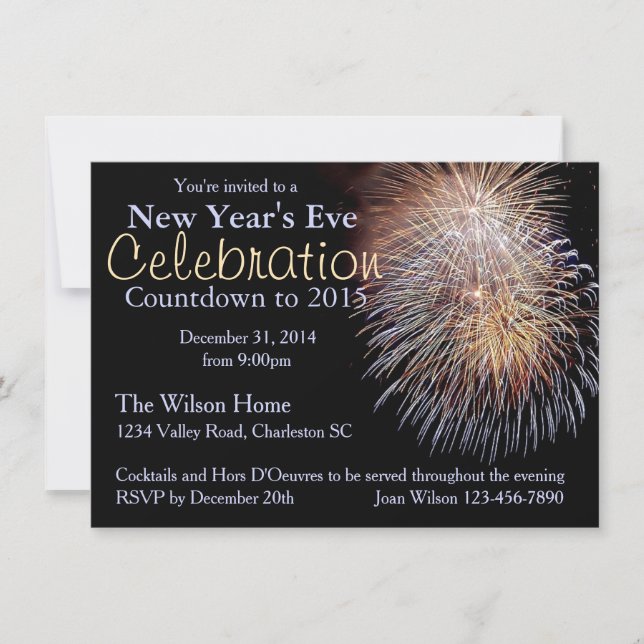 Fireworks Invitation Customise for Your Event (Front)