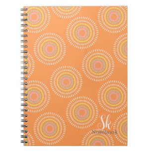 Fireworks Japanese  Orange Notebook