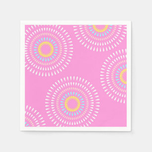 Fireworks Japanese Pink Napkin