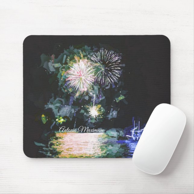 Fireworks July 4th Celebrate USVI Personalise Mouse Pad (With Mouse)