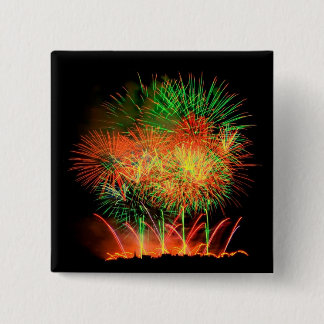 Fireworks Lighting up the Sky 15 Cm Square Badge