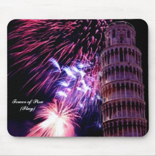 Fireworks LightingTower of Pisa Mousepad