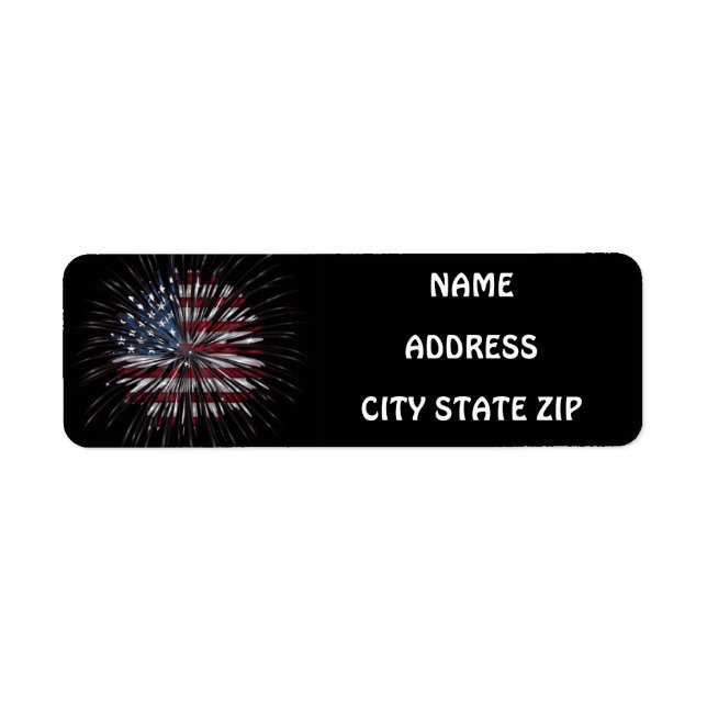 **FIREWORKS  LOVER'S** ADDRESS LABEL (Front)