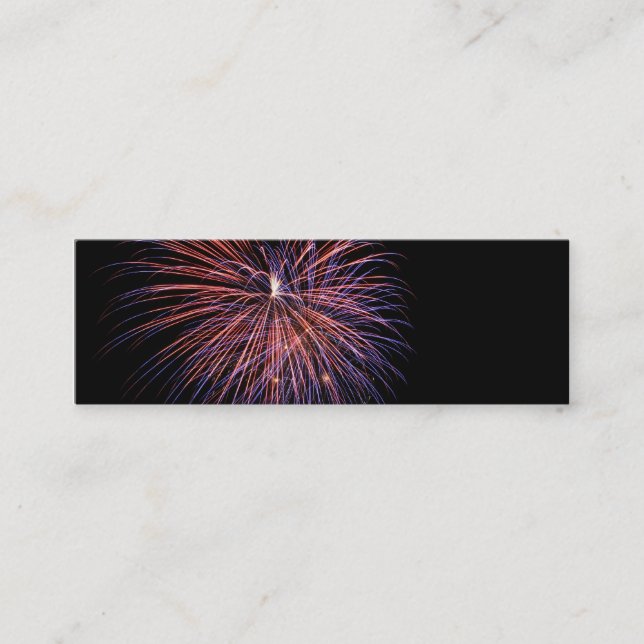 Fireworks Mini Bookmark Business Card (Front)